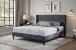 Aven Bed Set with upholstered headboard and fabric base