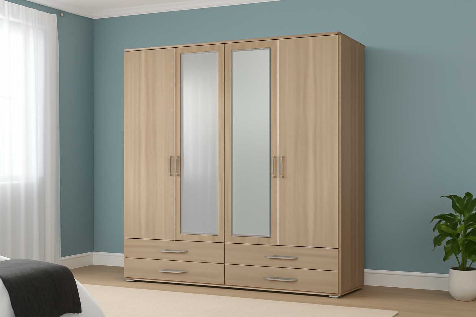 Featured Lothar 4 Door Wardrobe