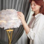 Feather Lamp for your living room Showcasing live look and feel