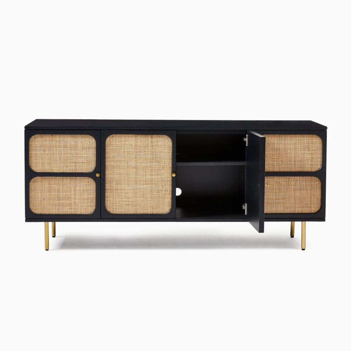 Ida Woven Console with Cabinets