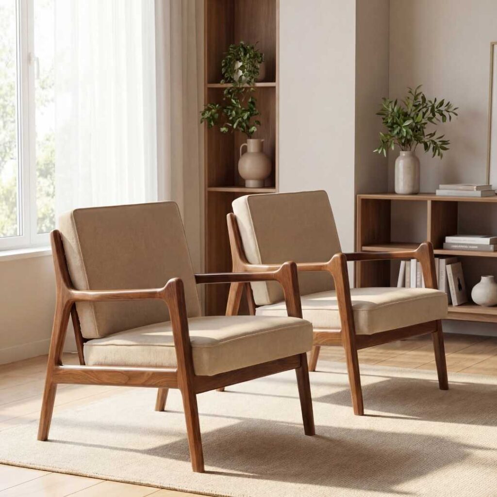 Contour Walnut Sofa Chair