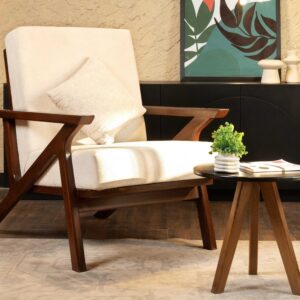 Caldera Sofa Chair with solid wood frame and fabric upholstered seat