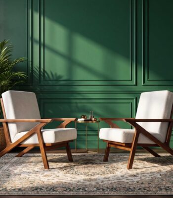 Caldera Sofa Chair with solid wood frame and fabric upholstered seat