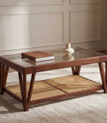 Velcane Glass Top Center Table