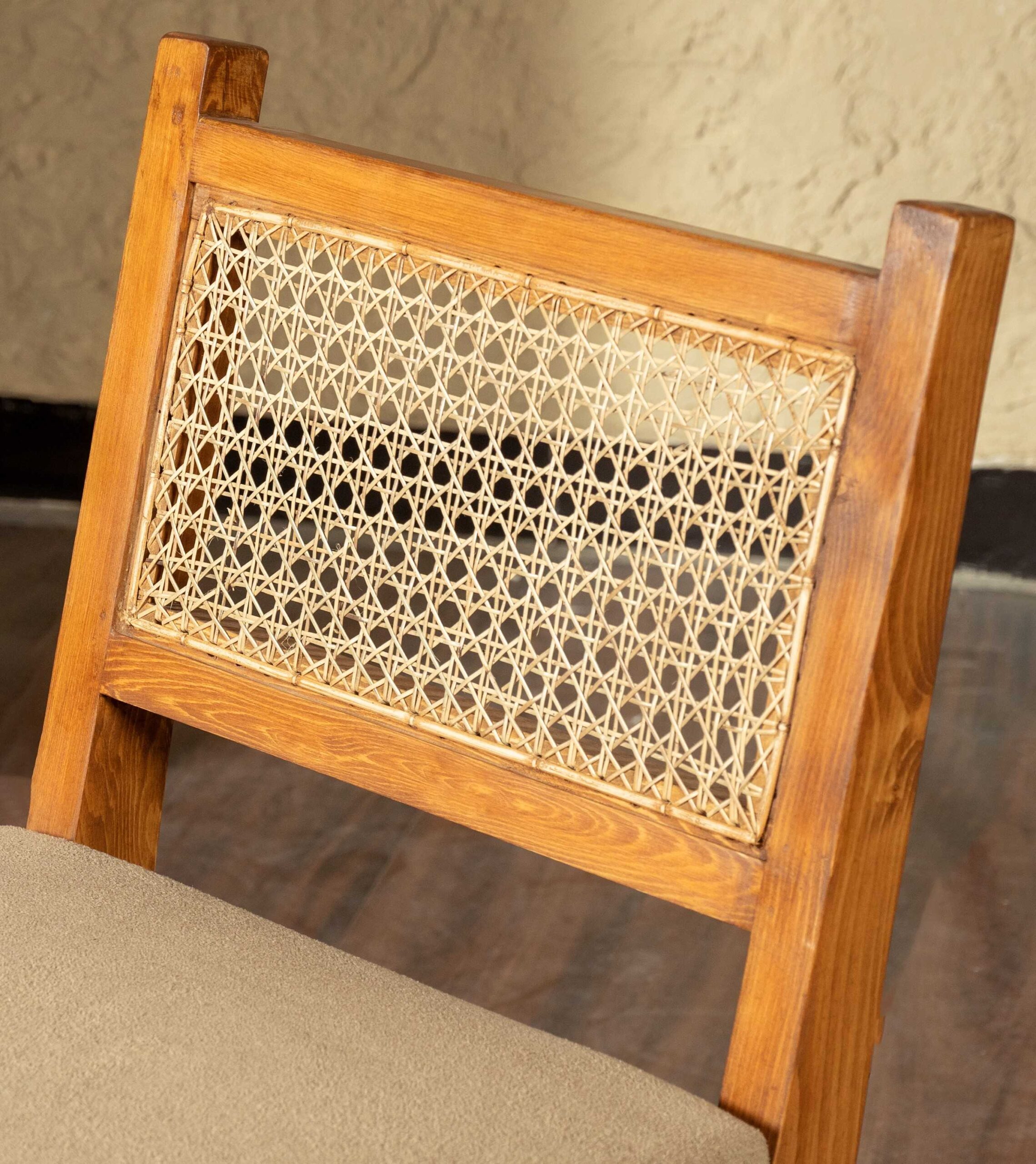 velcanto chair natural cane backrest wooden chair