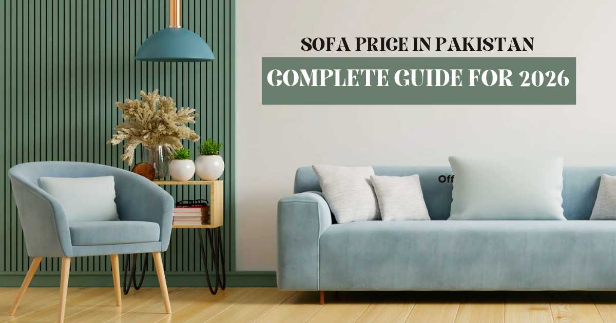 Sofa price in Pakistan — modern sofa set in a living room by Renome Islamabad