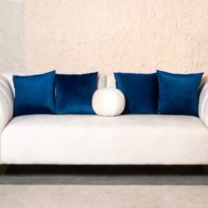 Azure Pearl Sofa with Sapphire Cushions Renome