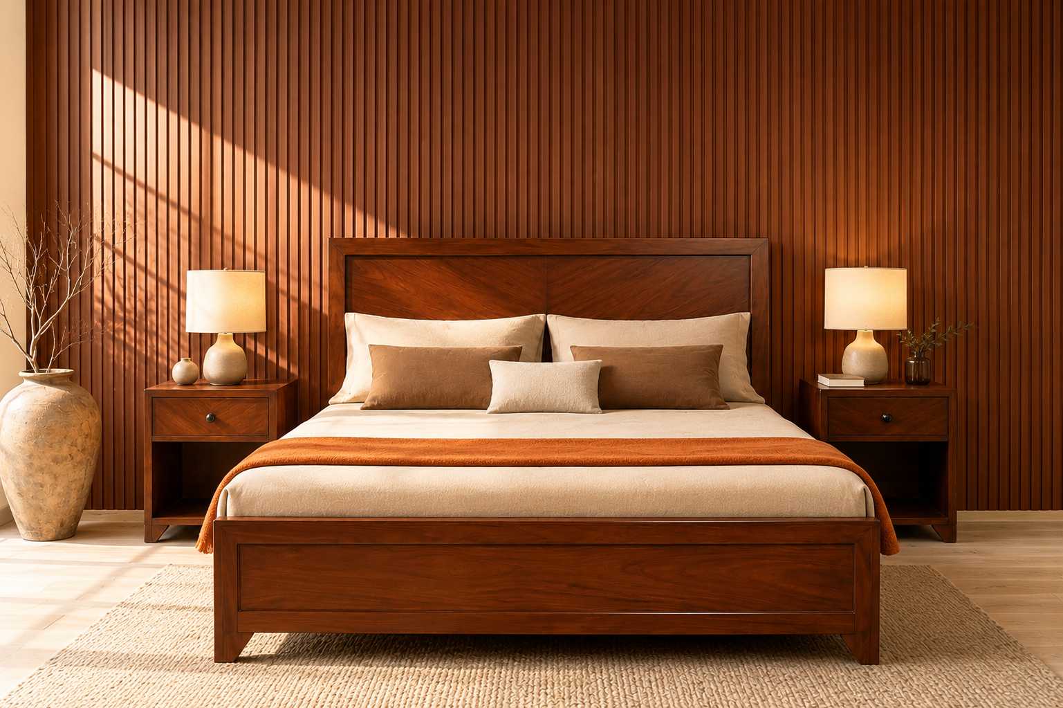 Orlune Wooden Bed